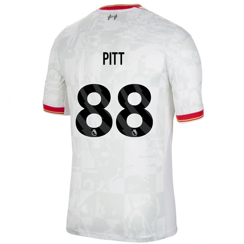 Danxen Niño Camiseta Lucas Pitt #88 Blanco Rojo Negro Equipación Tercera 2024/25 La Camisa México