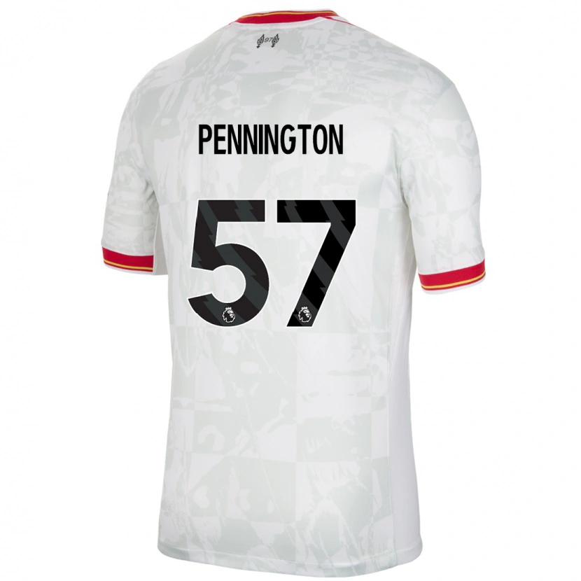 Danxen Niño Camiseta Cody Pennington #57 Blanco Rojo Negro Equipación Tercera 2024/25 La Camisa México