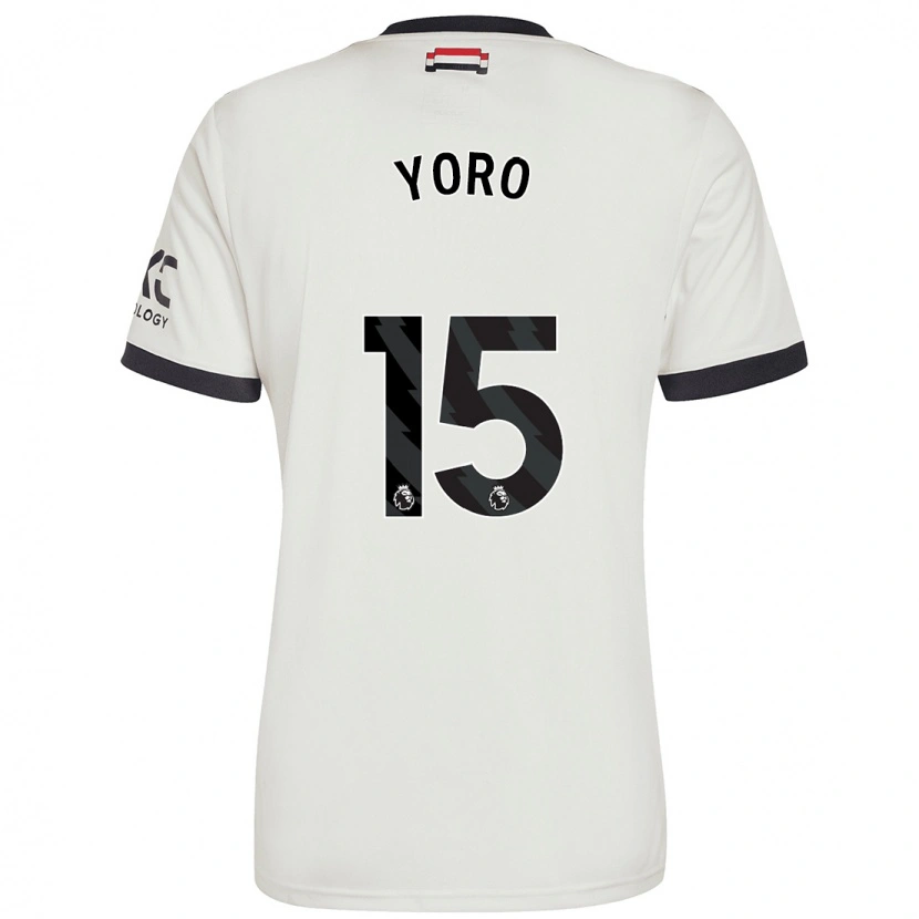 Danxen Niño Camiseta Leny Yoro #15 Blanquecino Equipación Tercera 2024/25 La Camisa México