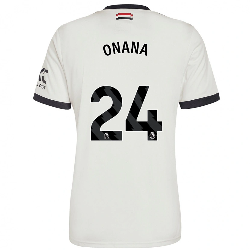 Danxen Niño Camiseta André Onana #24 Blanquecino Equipación Tercera 2024/25 La Camisa México