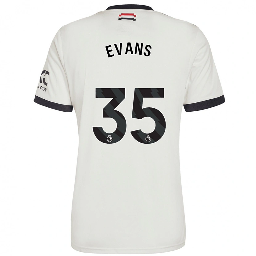 Danxen Niño Camiseta Jonny Evans #35 Blanquecino Equipación Tercera 2024/25 La Camisa México