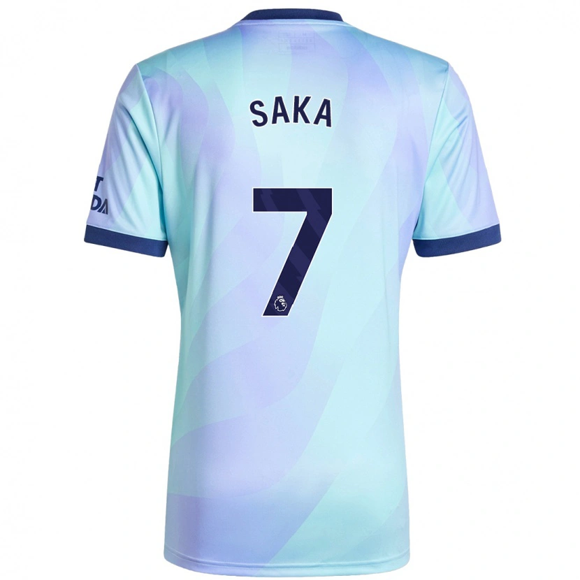 Danxen Niño Camiseta Bukayo Saka #7 Agua Equipación Tercera 2024/25 La Camisa México
