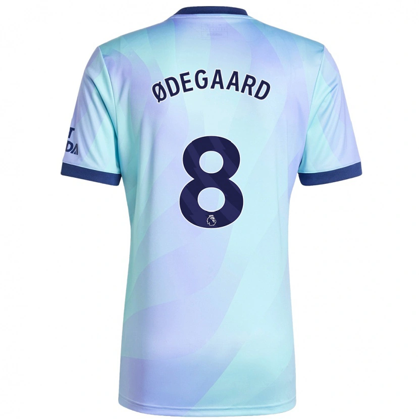 Danxen Niño Camiseta Martin Ødegaard #8 Agua Equipación Tercera 2024/25 La Camisa México
