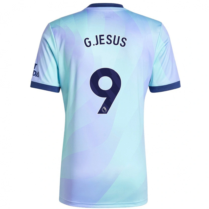 Danxen Niño Camiseta Gabriel Jesus #9 Agua Equipación Tercera 2024/25 La Camisa México