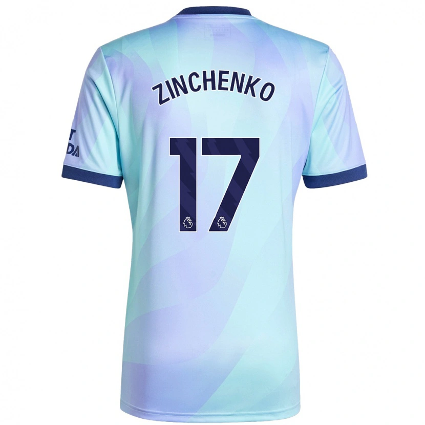 Danxen Niño Camiseta Oleksandr Zinchenko #17 Agua Equipación Tercera 2024/25 La Camisa México