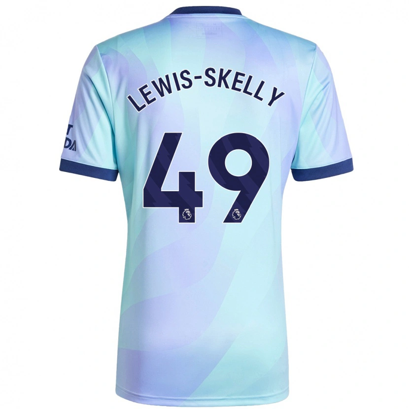 Danxen Niño Camiseta Myles Lewis-Skelly #49 Agua Equipación Tercera 2024/25 La Camisa México