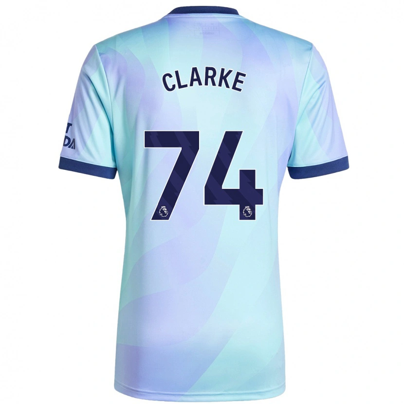Danxen Niño Camiseta Brayden Clarke #74 Agua Equipación Tercera 2024/25 La Camisa México
