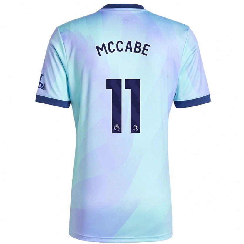 Danxen Niño Camiseta Katie Mccabe #11 Agua Equipación Tercera 2024/25 La Camisa México