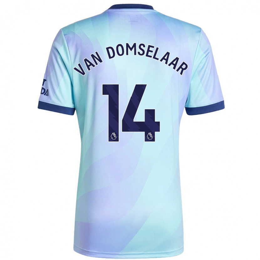 Danxen Niño Camiseta Daphne Van Domselaar #14 Agua Equipación Tercera 2024/25 La Camisa México