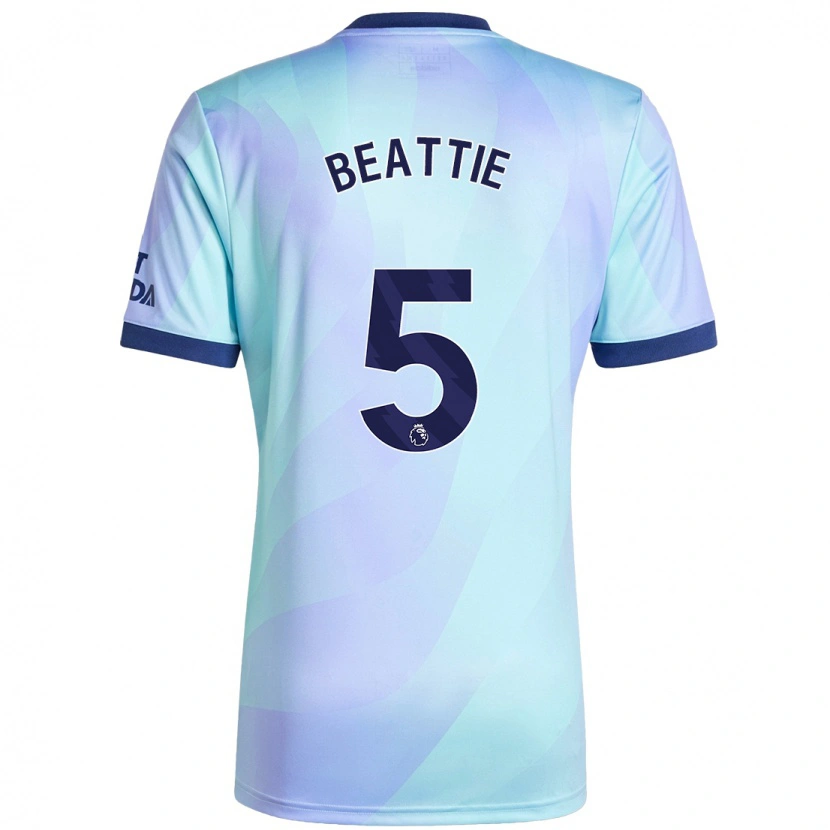 Danxen Niño Camiseta Jen Beattie #5 Agua Equipación Tercera 2024/25 La Camisa México