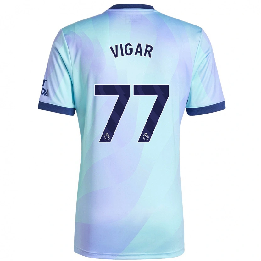 Danxen Niño Camiseta Billy Vigar #77 Agua Equipación Tercera 2024/25 La Camisa México