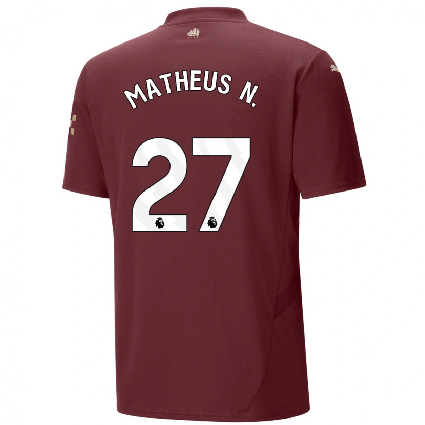 Danxen Niño Camiseta Matheus Nunes #27 Granate Equipación Tercera 2024/25 La Camisa México