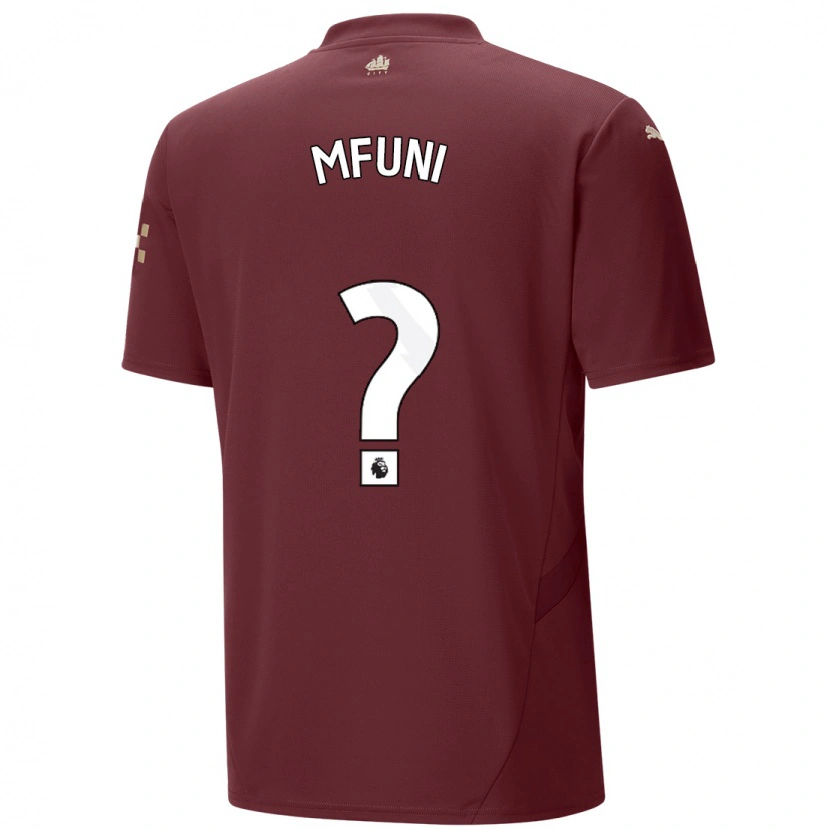 Danxen Niño Camiseta Stephen Mfuni #0 Granate Equipación Tercera 2024/25 La Camisa México