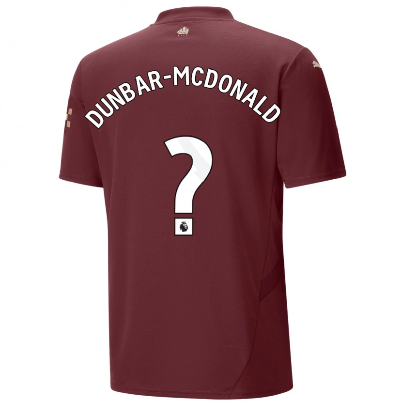Danxen Niño Camiseta Christian Dunbar-Mcdonald #0 Granate Equipación Tercera 2024/25 La Camisa México