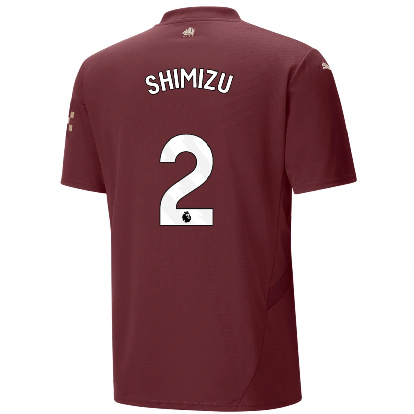 Danxen Niño Camiseta Risa Shimizu #2 Granate Equipación Tercera 2024/25 La Camisa México