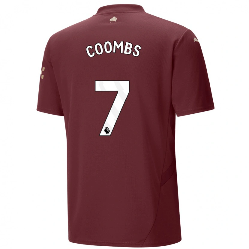 Danxen Niño Camiseta Laura Coombs #7 Granate Equipación Tercera 2024/25 La Camisa México