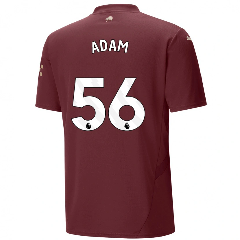 Danxen Niño Camiseta Josh Adam #56 Granate Equipación Tercera 2024/25 La Camisa México