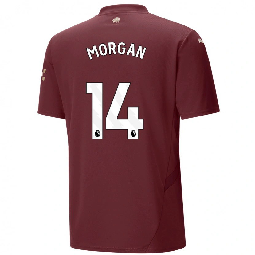Danxen Niño Camiseta Esme Morgan #14 Granate Equipación Tercera 2024/25 La Camisa México