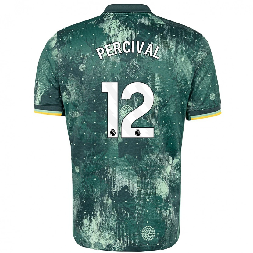 Danxen Niño Camiseta Ria Percival #12 Verde Menta Equipación Tercera 2024/25 La Camisa México