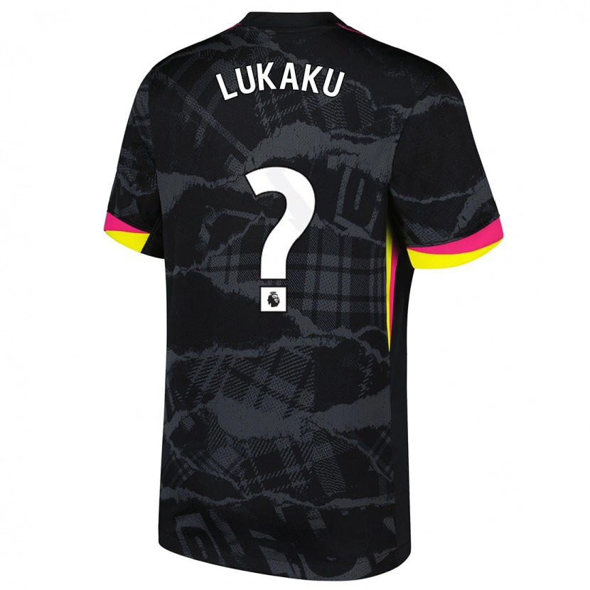 Danxen Niño Camiseta Romelu Lukaku #0 Negro Rosa Equipación Tercera 2024/25 La Camisa México