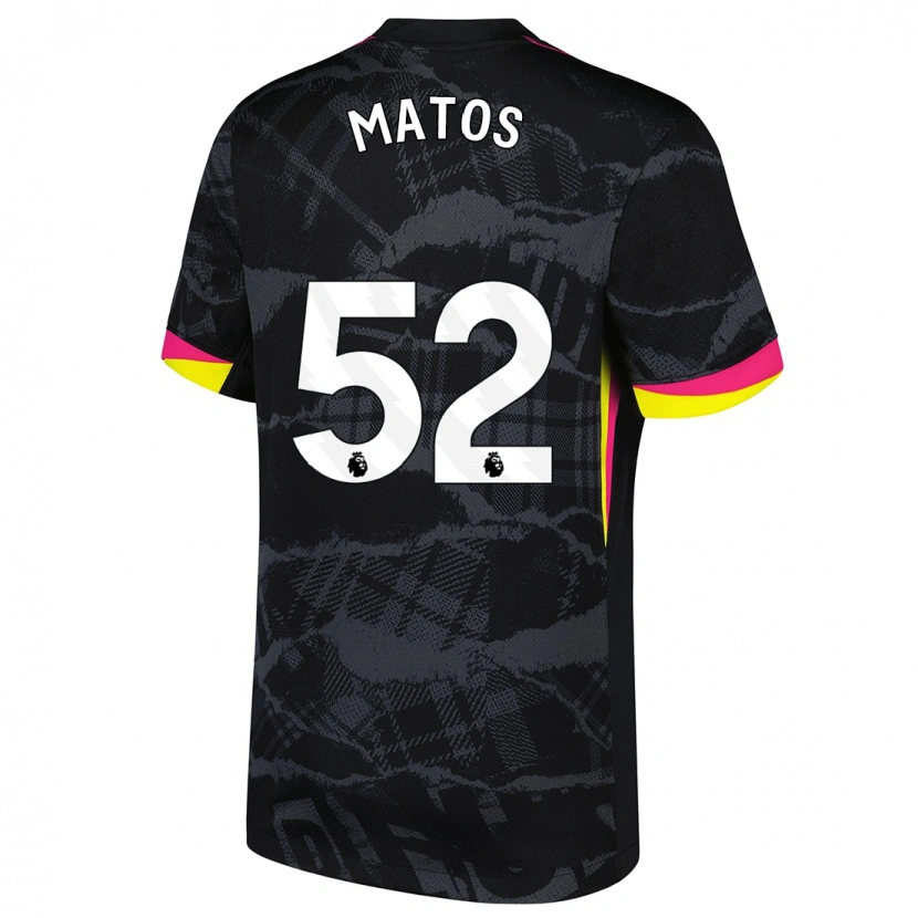 Danxen Niño Camiseta Alex Matos #52 Negro Rosa Equipación Tercera 2024/25 La Camisa México
