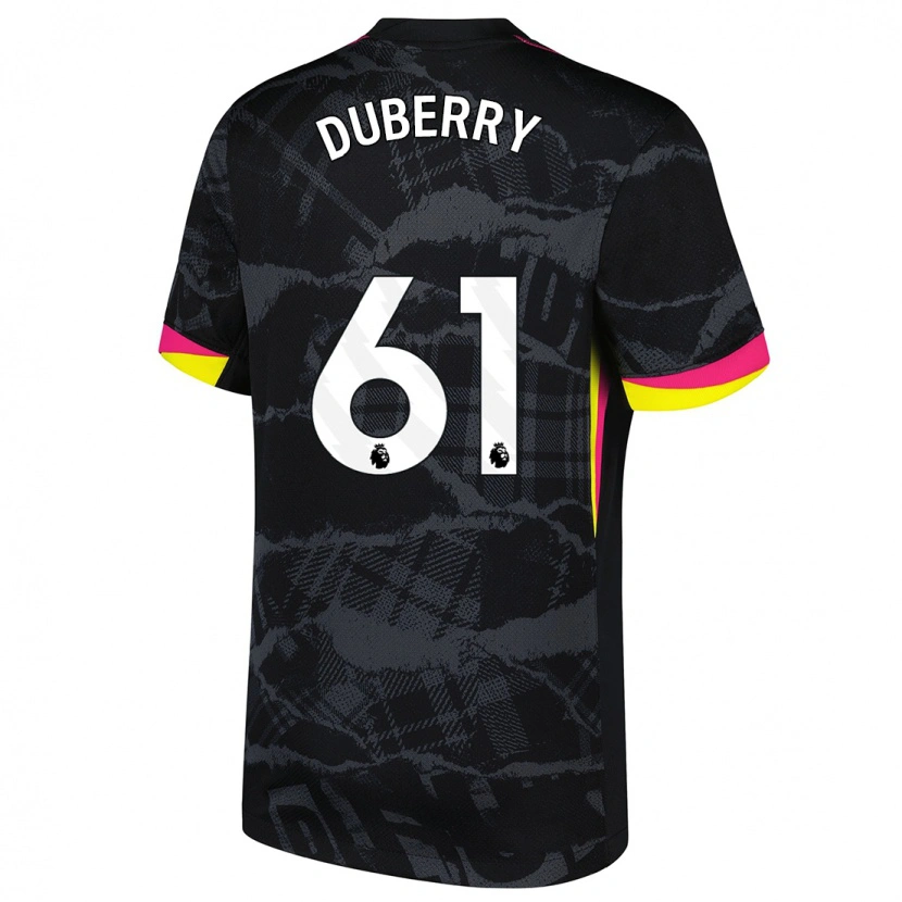 Danxen Niño Camiseta Zain Silcott-Duberry #61 Negro Rosa Equipación Tercera 2024/25 La Camisa México