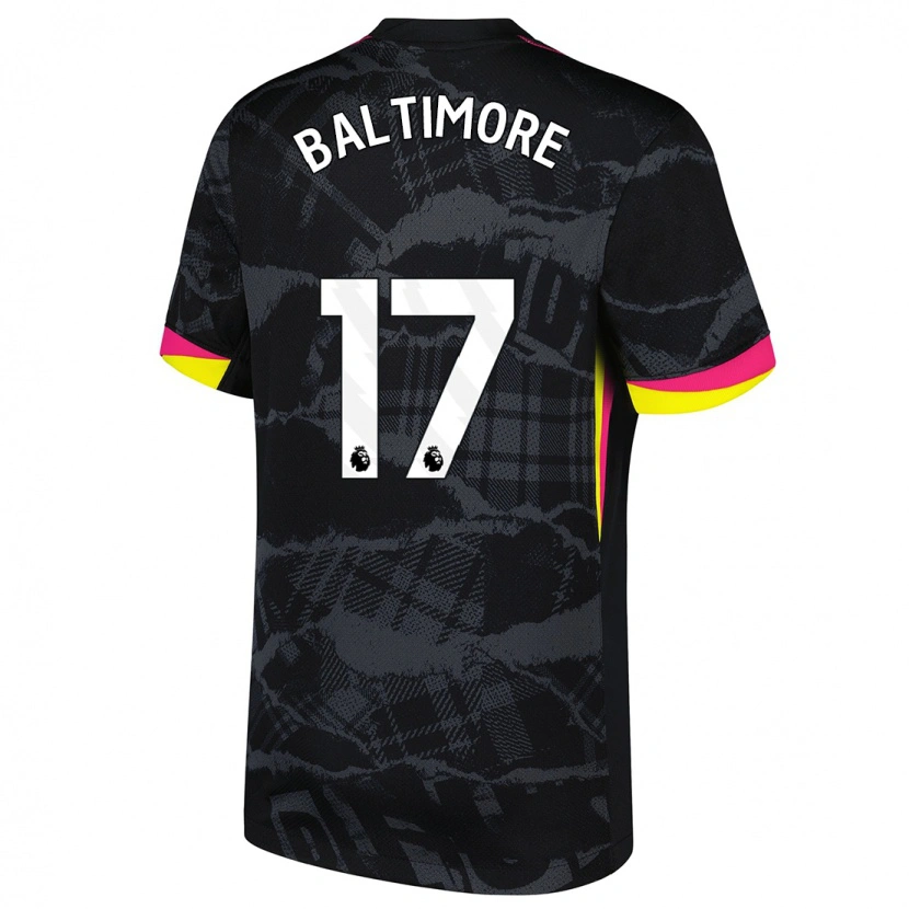 Danxen Niño Camiseta Sandy Baltimore #17 Negro Rosa Equipación Tercera 2024/25 La Camisa México