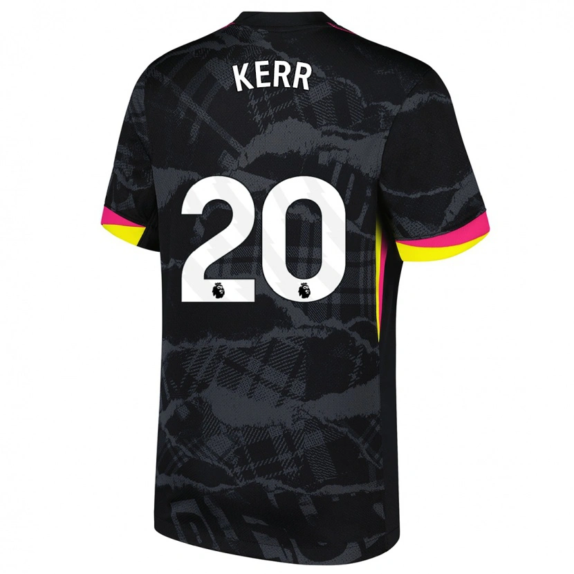 Danxen Niño Camiseta Sam Kerr #20 Negro Rosa Equipación Tercera 2024/25 La Camisa México