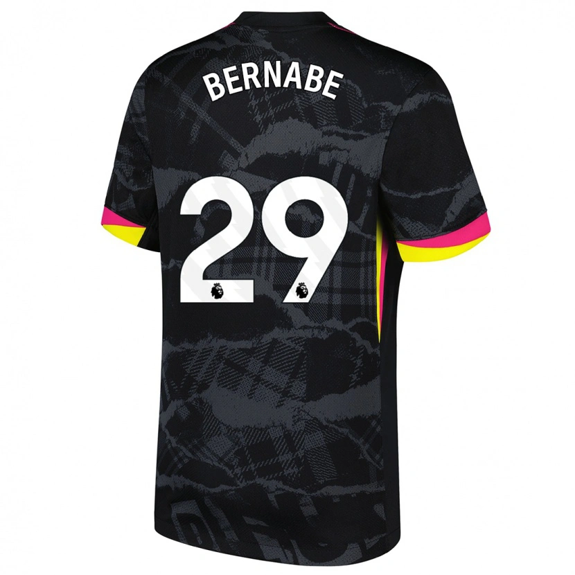 Danxen Niño Camiseta Alejandra Bernabé #29 Negro Rosa Equipación Tercera 2024/25 La Camisa México