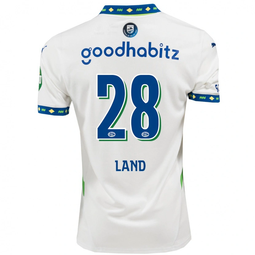 Danxen Niño Camiseta Tygo Land #28 Blanco Azul Oscuro Equipación Tercera 2024/25 La Camisa México