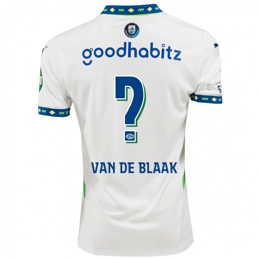 Danxen Niño Camiseta Emmanuel Van De Blaak #0 Blanco Azul Oscuro Equipación Tercera 2024/25 La Camisa México