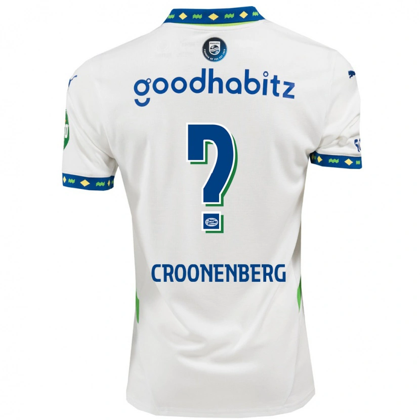 Danxen Niño Camiseta Luca Croonenberg #0 Blanco Azul Oscuro Equipación Tercera 2024/25 La Camisa México