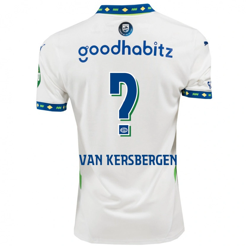 Danxen Niño Camiseta Sander Van Kersbergen #0 Blanco Azul Oscuro Equipación Tercera 2024/25 La Camisa México