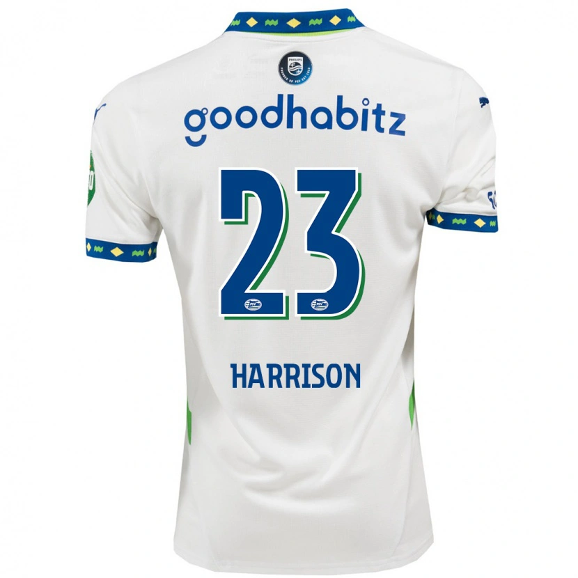 Danxen Niño Camiseta Amy Harrison #23 Blanco Azul Oscuro Equipación Tercera 2024/25 La Camisa México