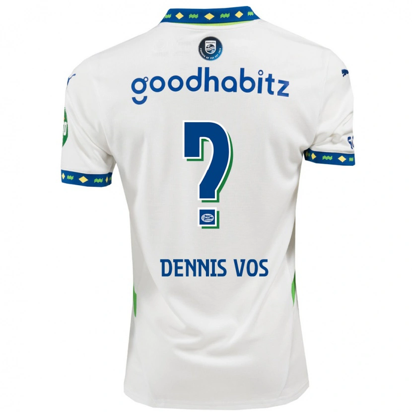 Danxen Niño Camiseta Dennis Vos #0 Blanco Azul Oscuro Equipación Tercera 2024/25 La Camisa México