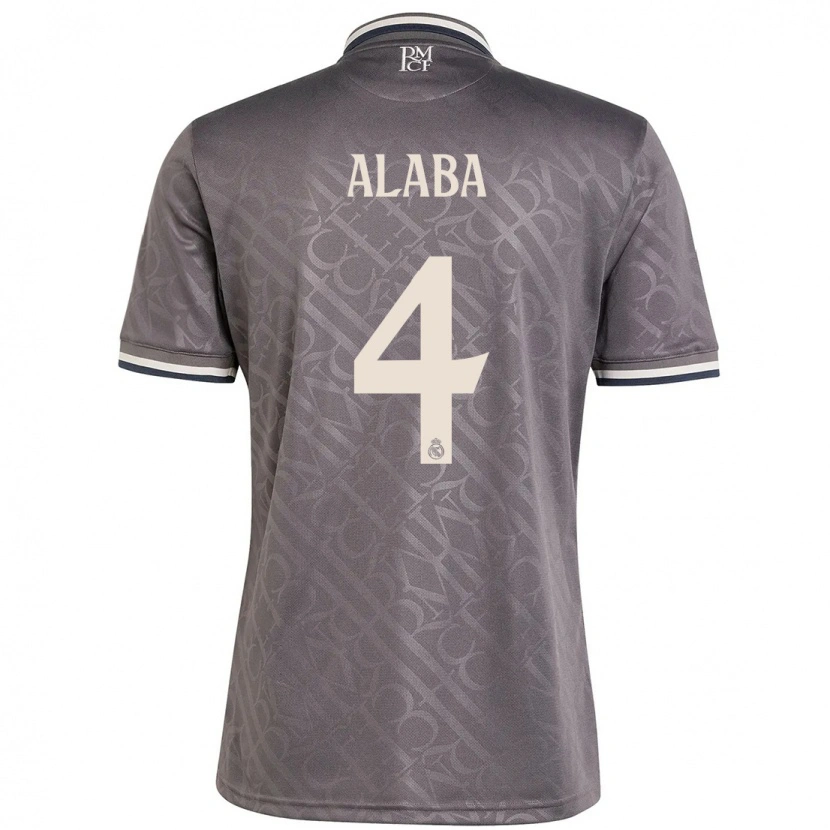 Danxen Niño Camiseta David Alaba #4 Carbón Equipación Tercera 2024/25 La Camisa México