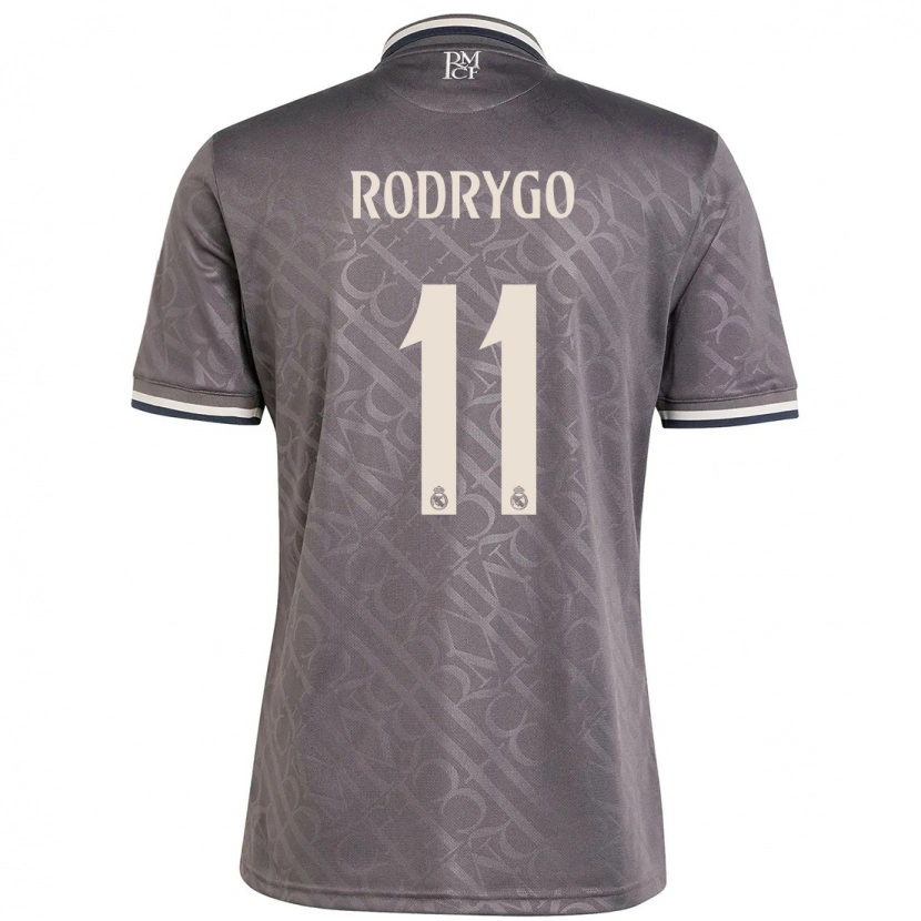 Danxen Niño Camiseta Rodrygo #11 Carbón Equipación Tercera 2024/25 La Camisa México
