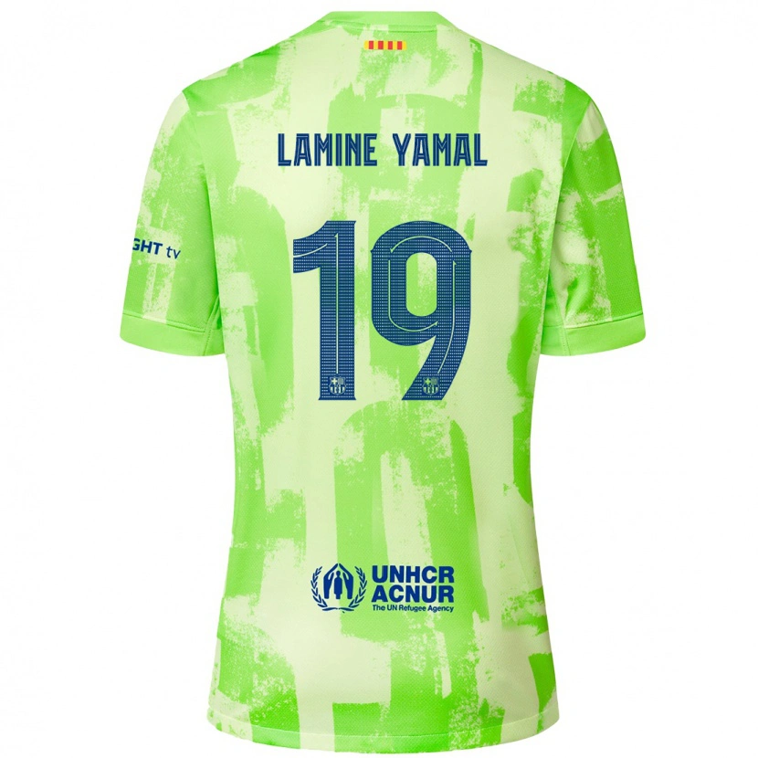 Danxen Niño Camiseta Lamine Yamal #19 Lima Equipación Tercera 2024/25 La Camisa México