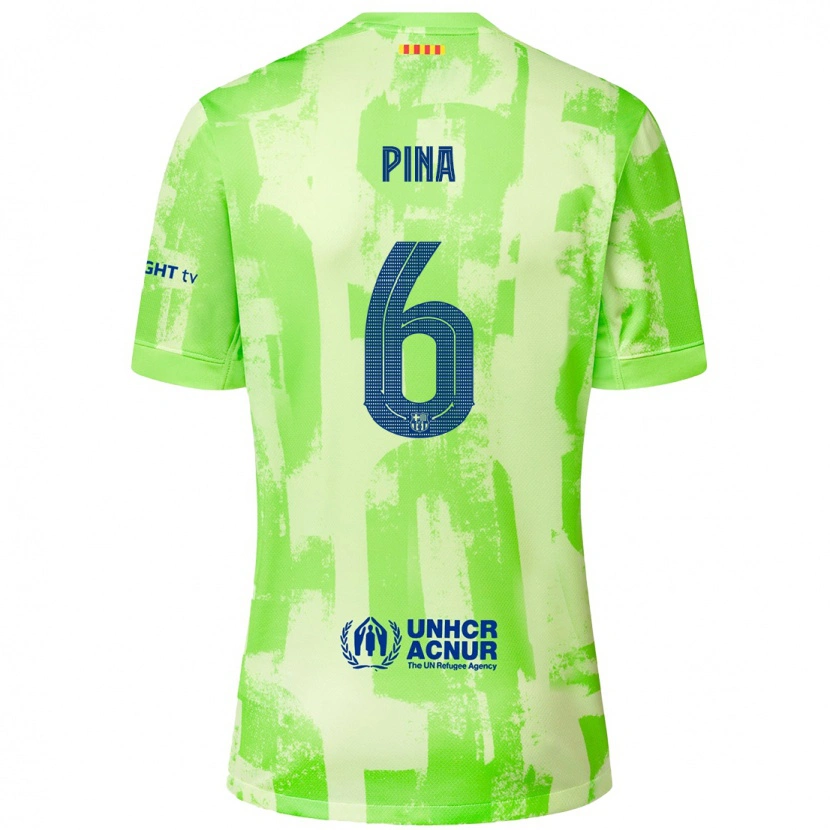 Danxen Niño Camiseta Clàudia Pina #6 Lima Equipación Tercera 2024/25 La Camisa México