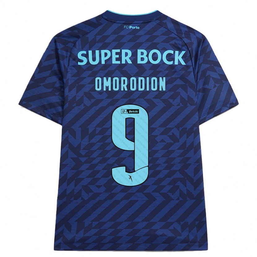 Danxen Niño Camiseta Samu Omorodion #9 Azul Marino Equipación Tercera 2024/25 La Camisa México