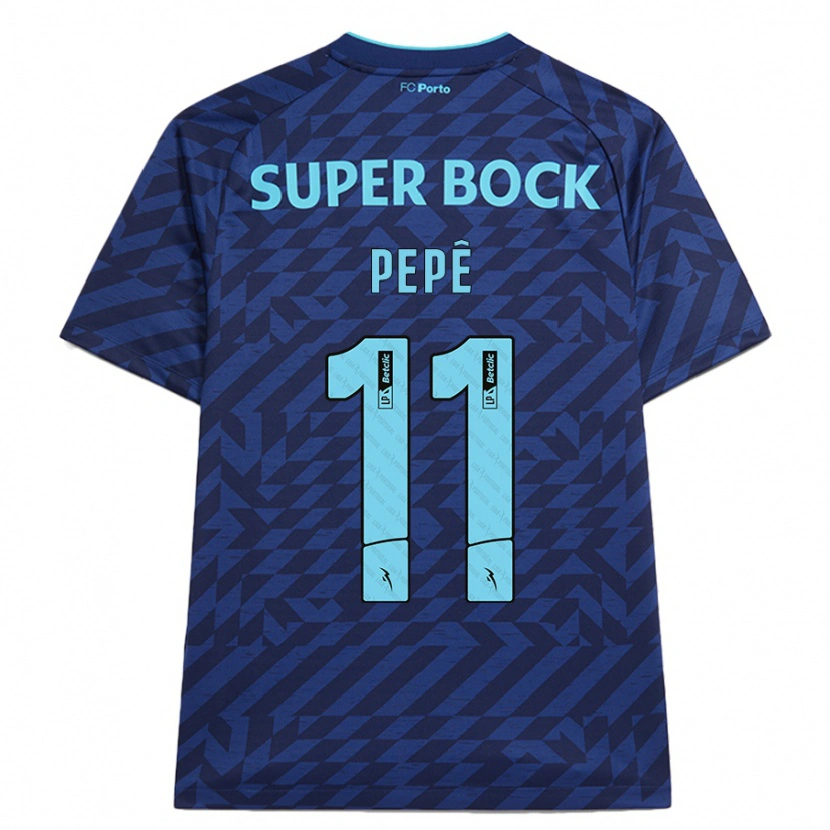 Danxen Niño Camiseta Pepê #11 Azul Marino Equipación Tercera 2024/25 La Camisa México