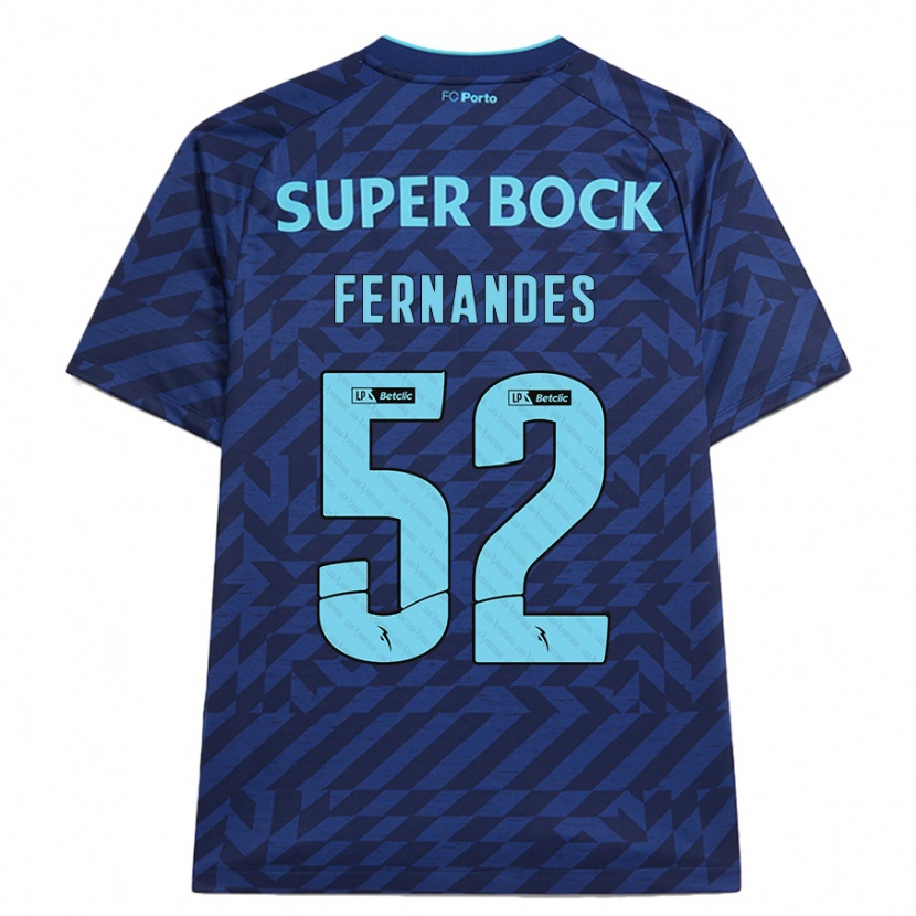Danxen Niño Camiseta Martim Fernandes #52 Azul Marino Equipación Tercera 2024/25 La Camisa México
