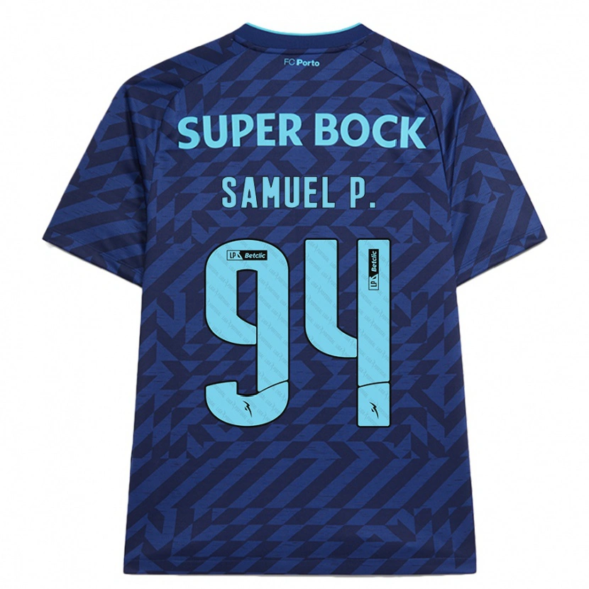 Danxen Niño Camiseta Samuel Portugal #94 Azul Marino Equipación Tercera 2024/25 La Camisa México