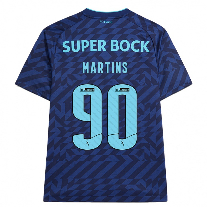 Danxen Niño Camiseta Gil Martins #90 Azul Marino Equipación Tercera 2024/25 La Camisa México