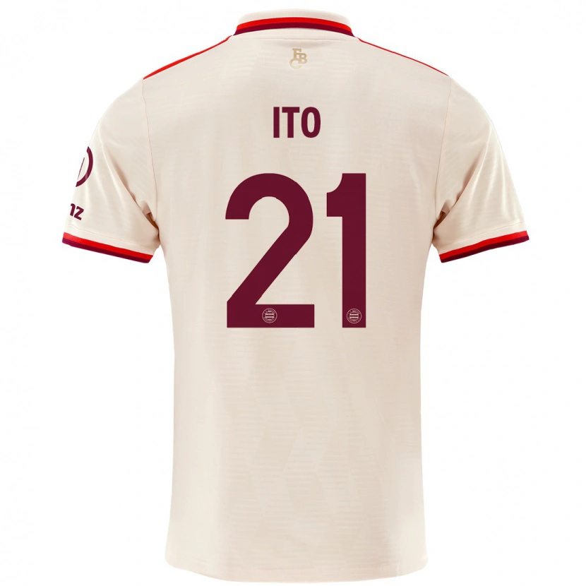 Danxen Niño Camiseta Hiroki Ito #21 Lino Equipación Tercera 2024/25 La Camisa México