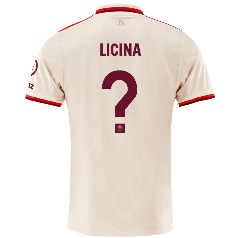 Danxen Niño Camiseta Adin Licina #0 Lino Equipación Tercera 2024/25 La Camisa México
