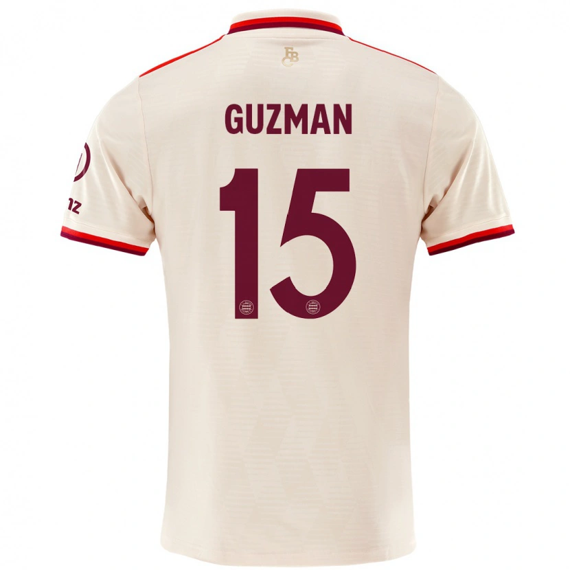 Danxen Niño Camiseta Ana María Guzmán #15 Lino Equipación Tercera 2024/25 La Camisa México