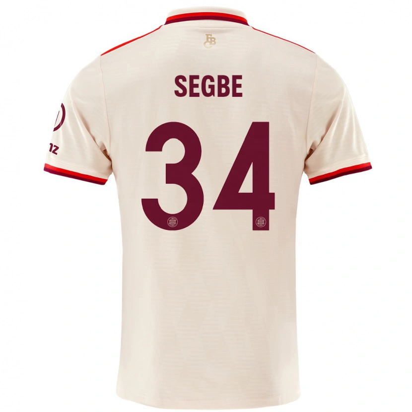Danxen Niño Camiseta Désiré Sègbè #34 Lino Equipación Tercera 2024/25 La Camisa México