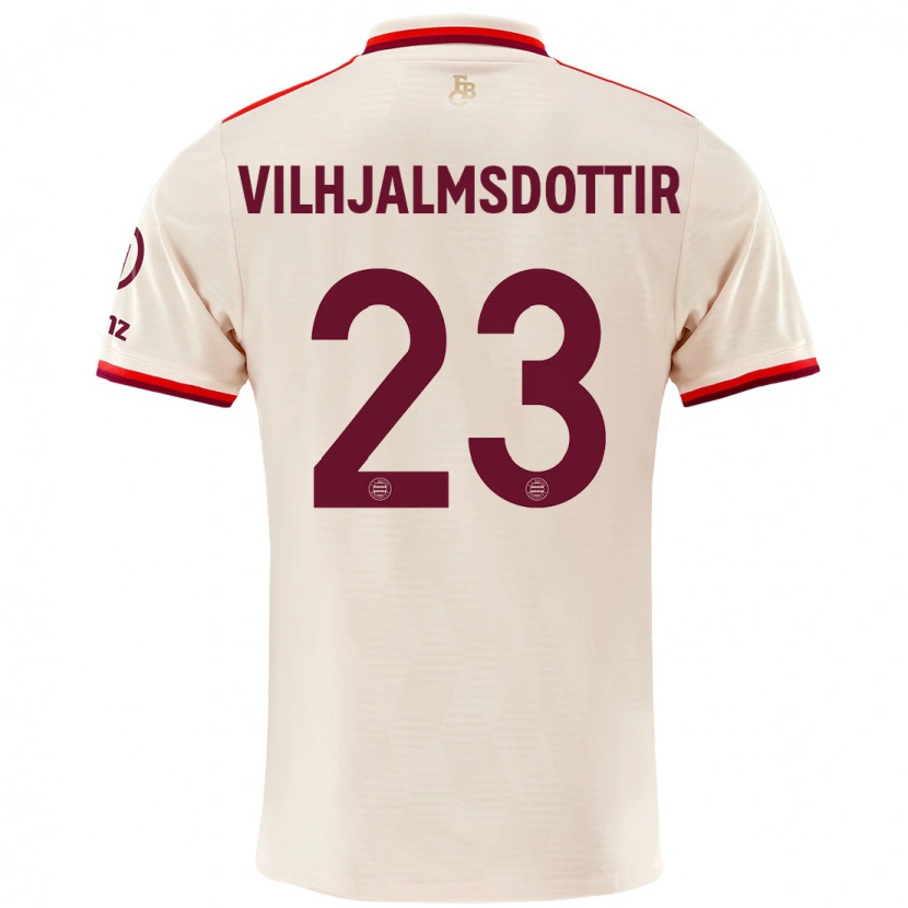 Danxen Niño Camiseta Karolina Lea Vilhjalmsdottir #23 Lino Equipación Tercera 2024/25 La Camisa México