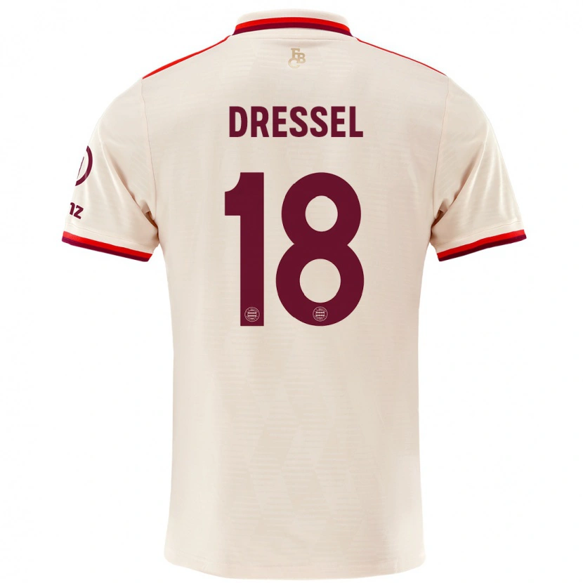Danxen Niño Camiseta Timon Dressel #18 Lino Equipación Tercera 2024/25 La Camisa México